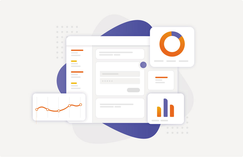 Ilustração de planilhas de um sistema de de gerenciamento de academia